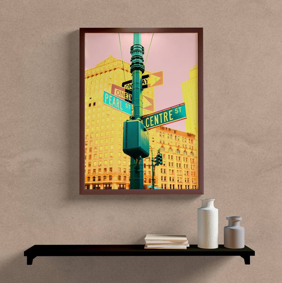 Quadro Decorativo Paisagem Placas - vista aproximada da impressão
