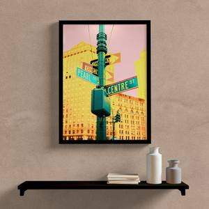 Quadro decorativo paisagem placas