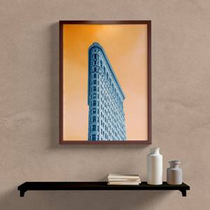 Quadro Decorativo Paisagem Prédio Colorido - vista aproximada da impressão