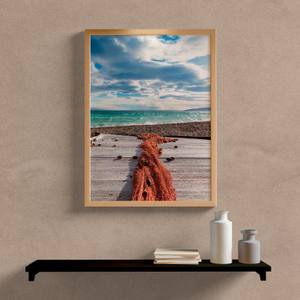 Quadro Decorativo Paisagem Rede de Pesca - quadro decorativo em ambiente decorado