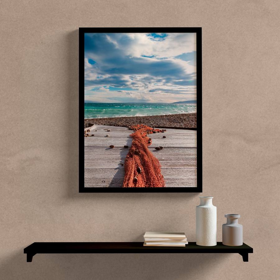 Quadro Decorativo Paisagem Rede de Pesca