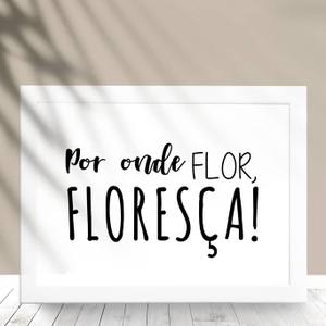 Quadro Decorativo Para onde Flor - detalhe da moldura e acabamento
