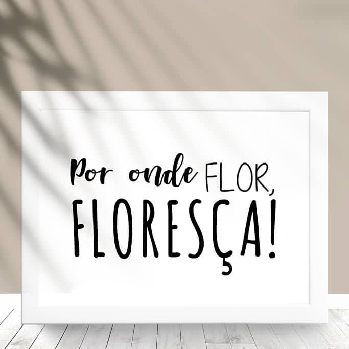 Quadro Decorativo Para onde Flor - detalhe da moldura e acabamento