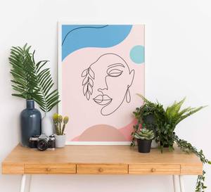 Quadro Decorativo Perfil - vista aproximada da impressão