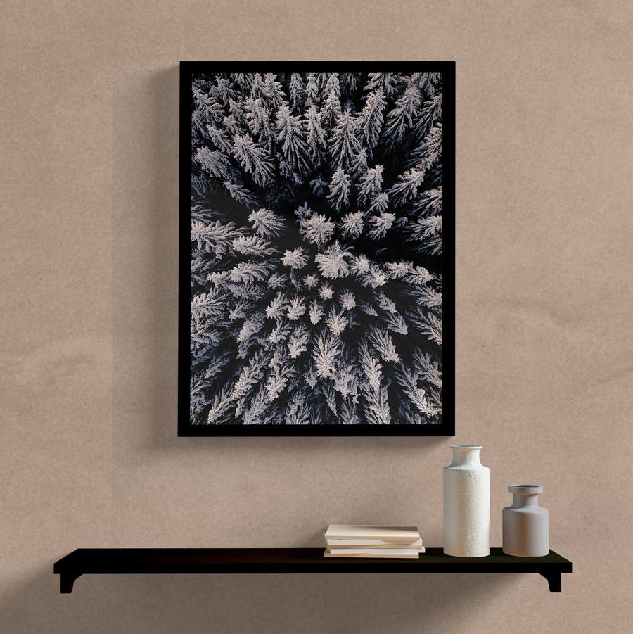 Quadro Pinheiros com Neve