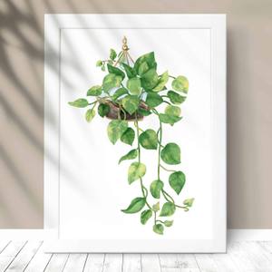 Quadro Decorativo Planta - detalhe da moldura e acabamento