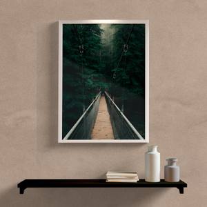 Quadro decorativo ponte na floresta
