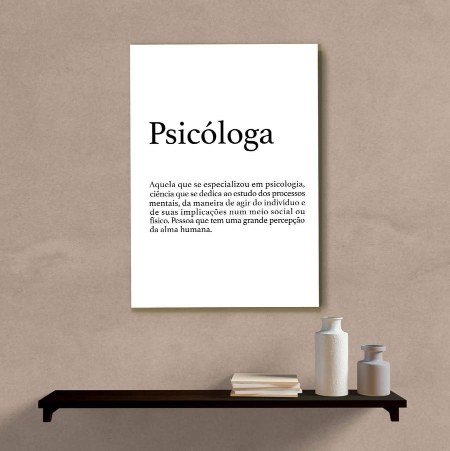 Quadro Decorativo Psicóloga - quadro decorativo em ambiente decorado