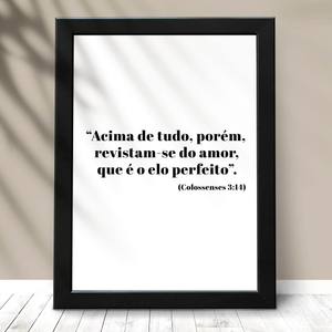 Quadro Decorativo frase religiosa