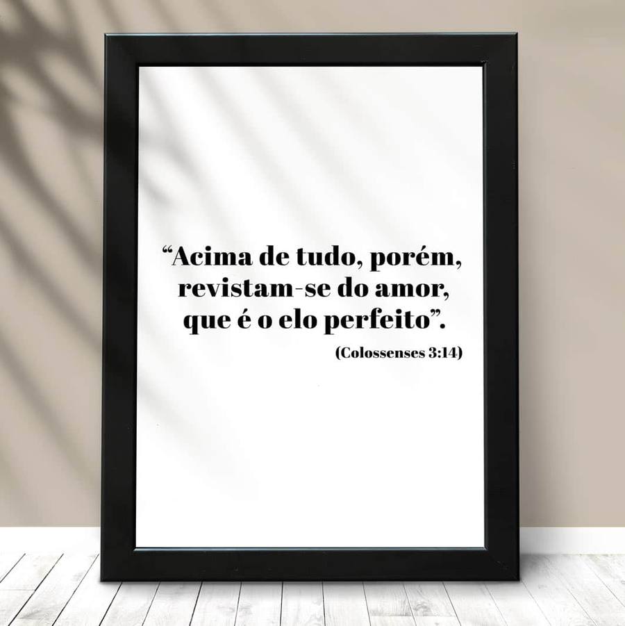 Quadro Decorativo frase religiosa
