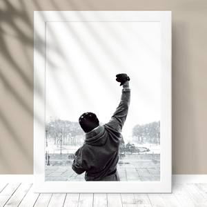 Quadro Decorativo Rocky Balboa - detalhe da moldura e acabamento