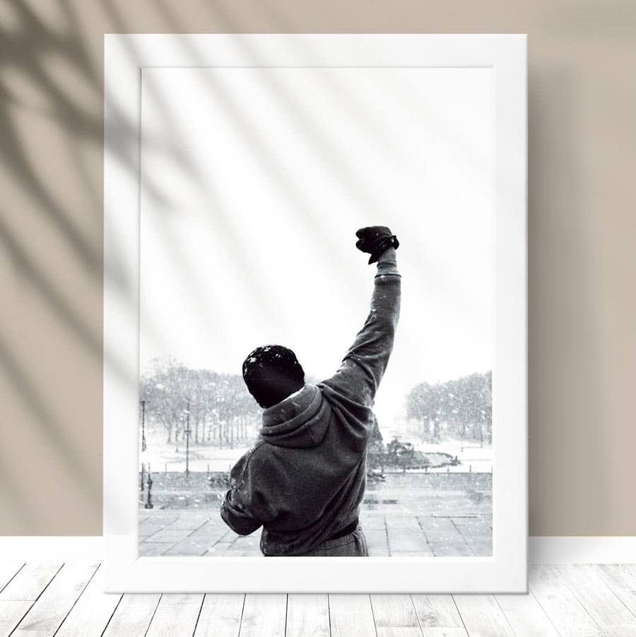 Quadro Decorativo Rocky Balboa - detalhe da moldura e acabamento