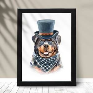 Quadro Decorativo Rottweiler | Wallze