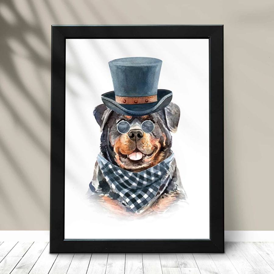 Quadro Decorativo Rottweiler | Wallze
