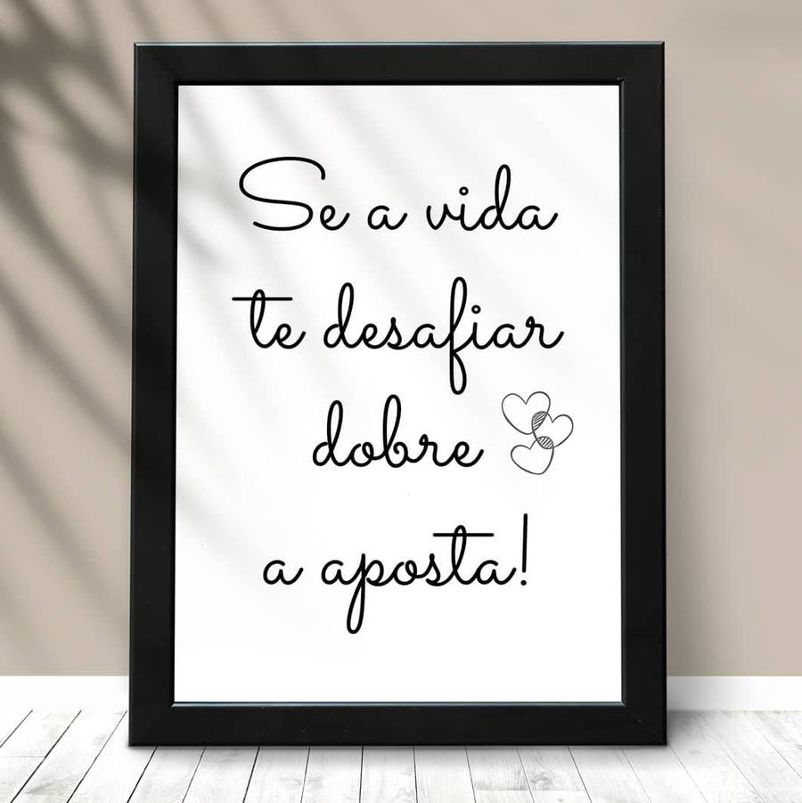 Quadro Decorativo Frase