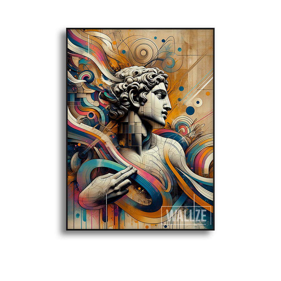 Quadro Decorativo Sinfonia Clássica Contemporânea - quadro decorativo em ambiente decorado