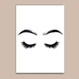 Quadro Decorativo Sobrancelha - quadro decorativo em ambiente decorado
