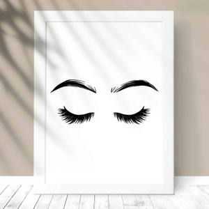 Quadro Decorativo Sobrancelha - detalhe da moldura e acabamento