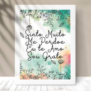 Quadro Decorativo Sou grato | Wallze