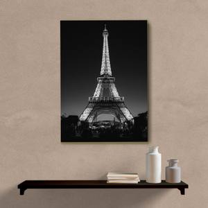 Quadro Decorativo Torre Eiffel Noite - quadro decorativo em ambiente decorado