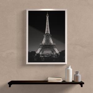 Quadro Decorativo Torre Eiffel Noite - detalhe da moldura e acabamento