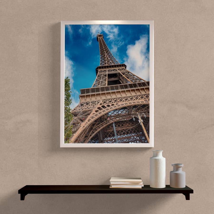 Quadro Decorativo Torre Eiffel - detalhe da moldura e acabamento