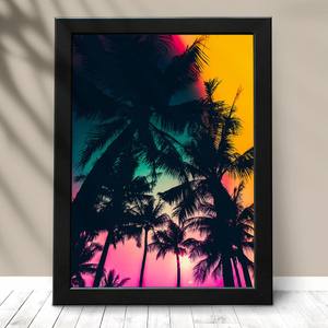 Quadro Decorativo Tropical color - detalhe da moldura e acabamento