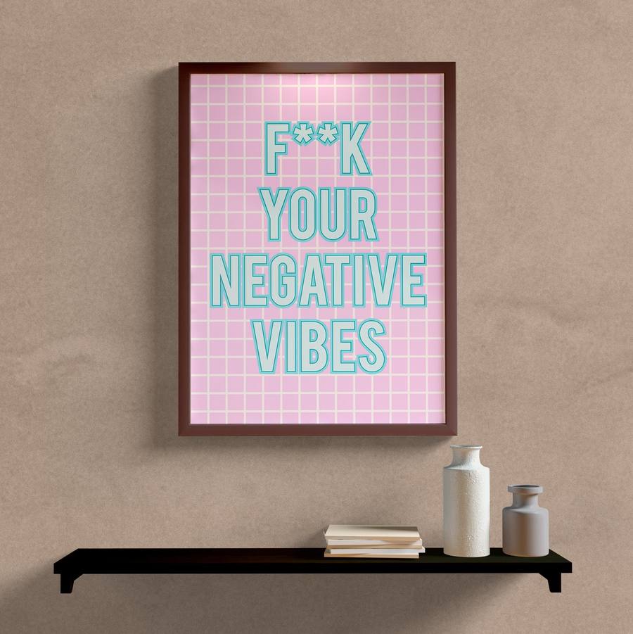 Quadro Decorativo Vibes - vista aproximada da impressão