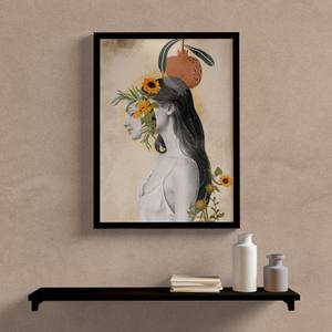 Quadro Decorativo Vintage Collage - detalhe da moldura e acabamento