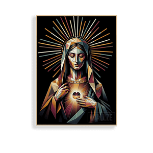Quadro Decorativo Virgem Maria - Divina Luz - vista aproximada da impressão