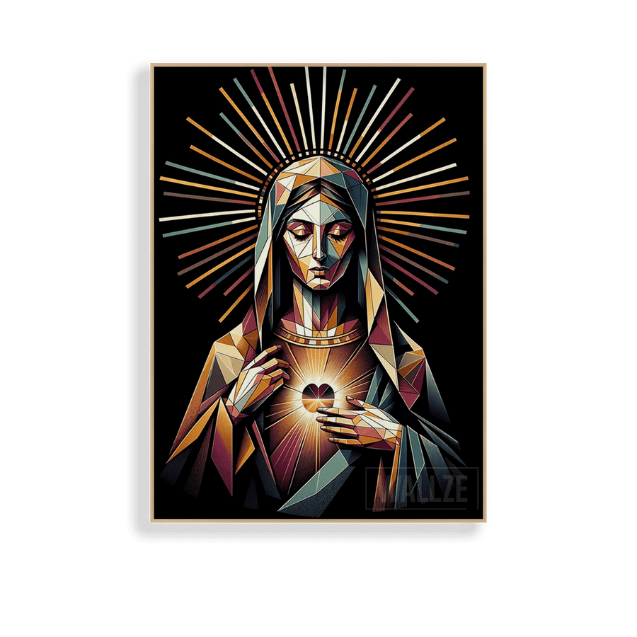 Quadro Decorativo Virgem Maria - Divina Luz - vista aproximada da impressão