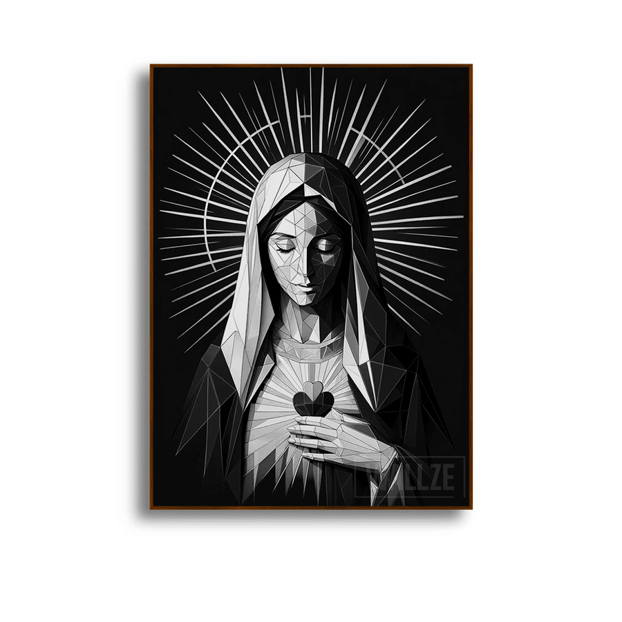 Quadro Decorativo Virgem Maria P&B - imagem 5