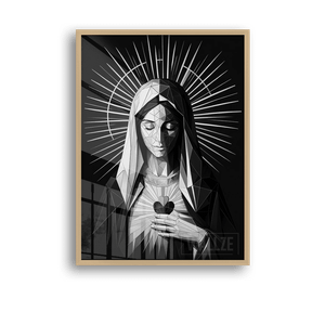 Quadro Decorativo Virgem Maria P&B - imagem 8