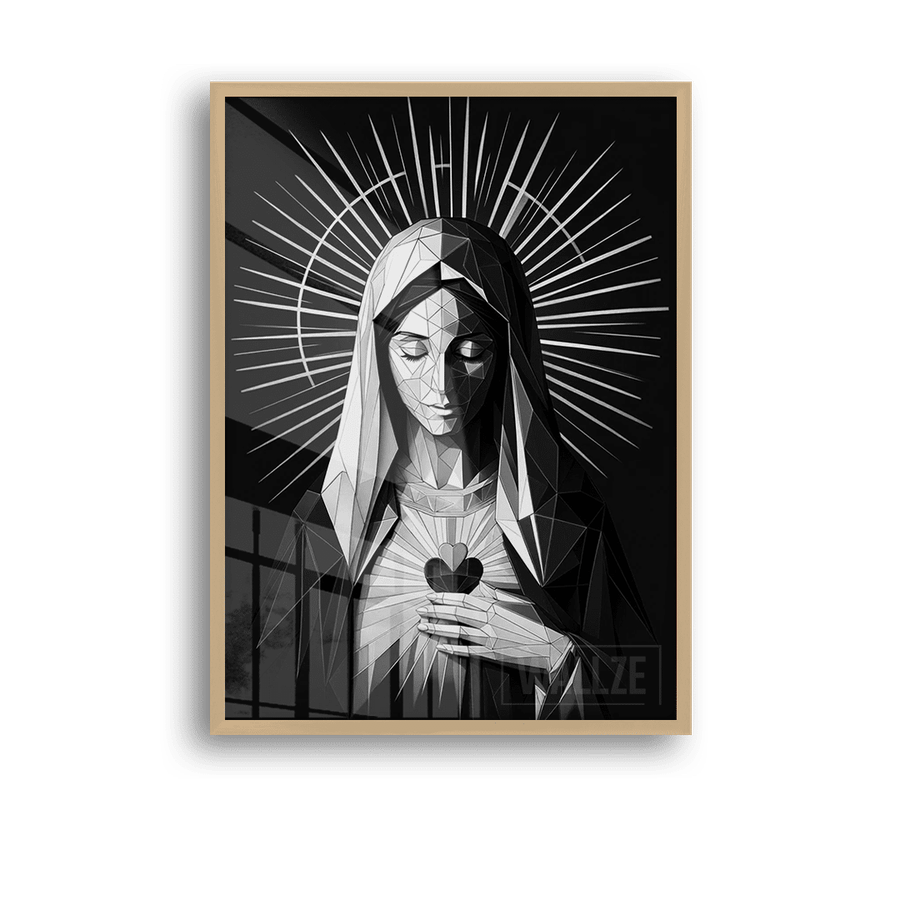 Quadro Decorativo Virgem Maria P&B - imagem 8