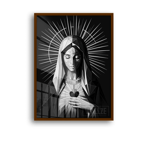 Quadro Decorativo Virgem Maria P&B - imagem 9