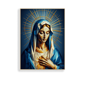Quadro Decorativo Virgem Maria - Sacra Geometria - vista aproximada da impressão