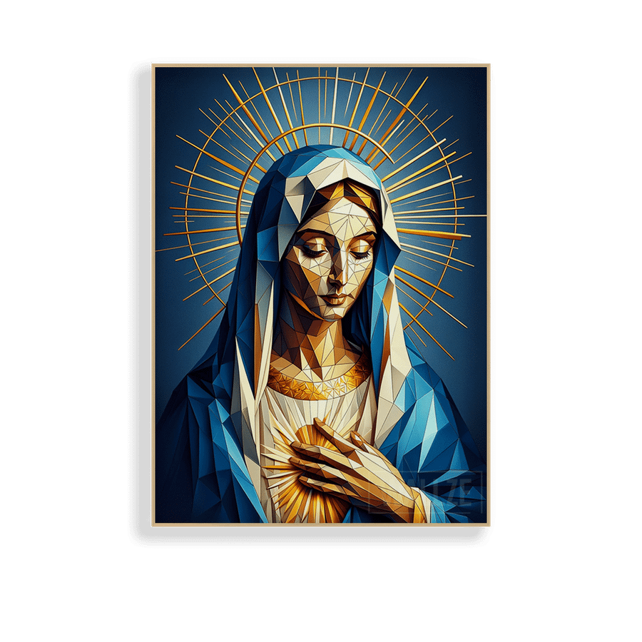 Quadro Decorativo Virgem Maria - Sacra Geometria - vista aproximada da impressão