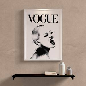 Quadro Decorativo Vogue - detalhe da moldura e acabamento