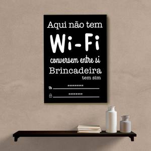 Quadro Decorativo Wi-Fi Personalizado - quadro decorativo em ambiente decorado