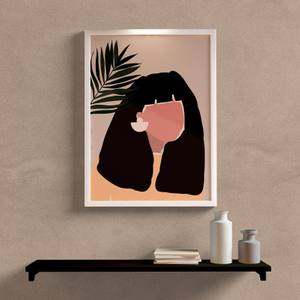 Quadro Decorativo Woman - detalhe da moldura e acabamento