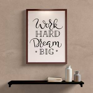 Quadro Decorativo Work Hard - vista aproximada da impressão