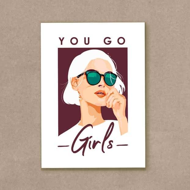 Quadro Decorativo You go Girls - quadro decorativo em ambiente decorado