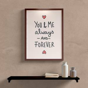 Quadro Decorativo You & Me - vista aproximada da impressão