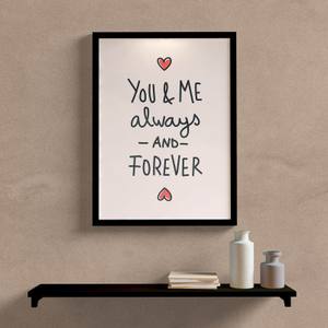 Quadro Decorativo You & Me - detalhe da moldura e acabamento
