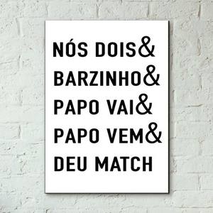 Quadro Decorativo Deu Match - detalhe da moldura e acabamento