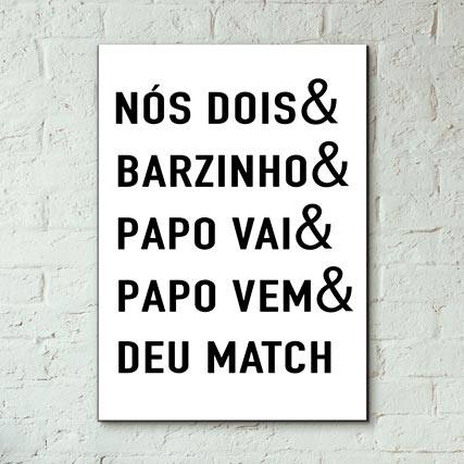 Quadro Decorativo Deu Match - detalhe da moldura e acabamento