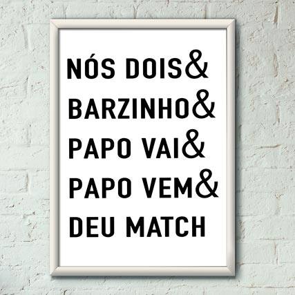 Quadro Decorativo Deu Match - quadro decorativo em ambiente decorado