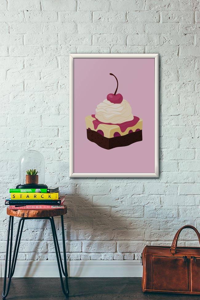 Quadro Decorativo Doce 1 - detalhe da moldura e acabamento