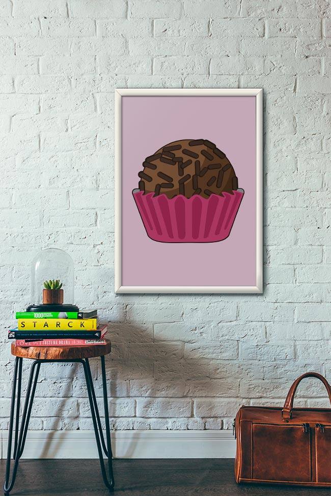 Quadro Decorativo Doce 17 - detalhe da moldura e acabamento