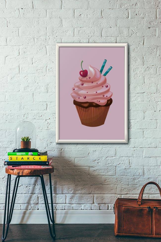 Quadro Decorativo Doces 10 - detalhe da moldura e acabamento